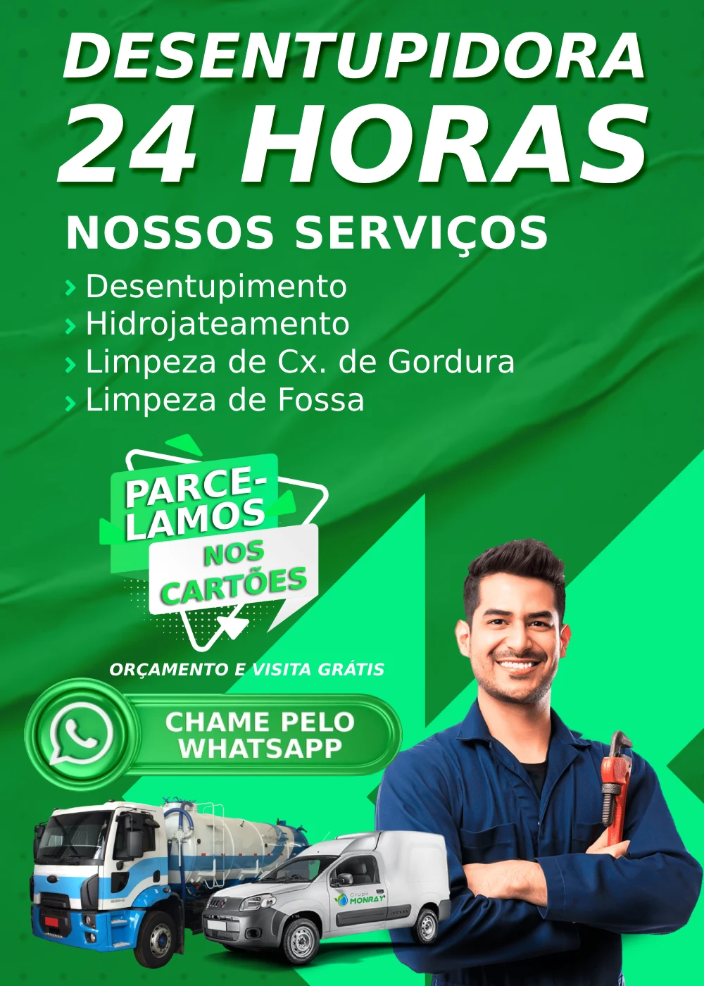 Banner Desentupidora Grupo Monray Mobile